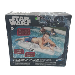 *NEW*Star Wars Millennium Falcon Inflatable Ride-On Water Pool Float Raft-Disney